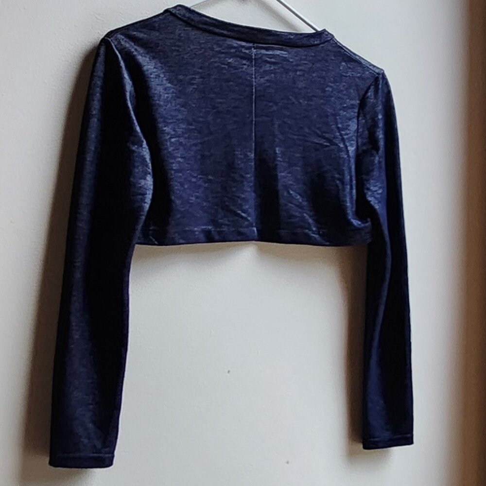 Dolce & Gabbana Navy Velure Cropped Shrug - Picture 11 of 14